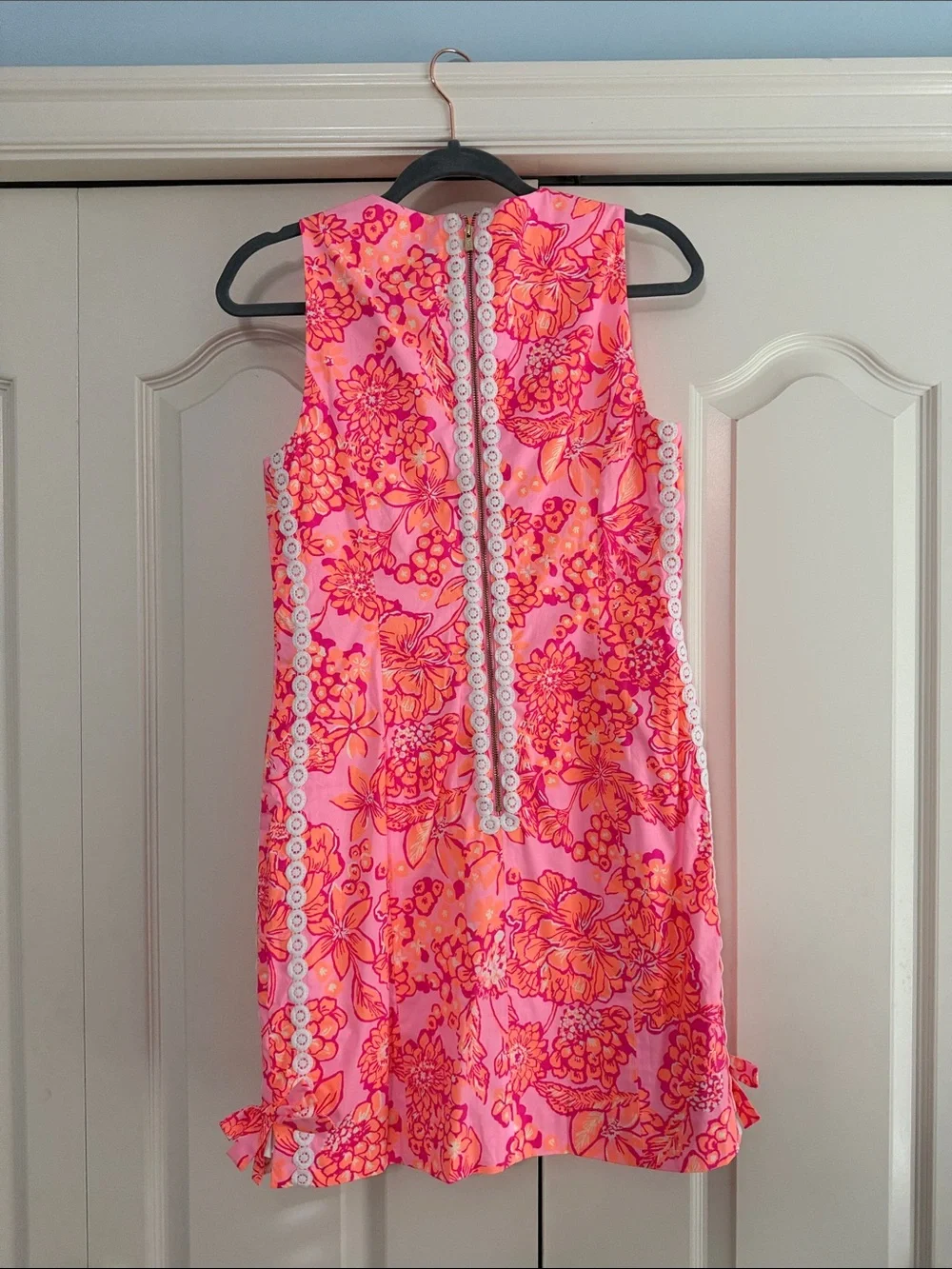 Lilly Pulitzer Bright Pink & Coral Floral Shift Dress - Picture 6 of 7